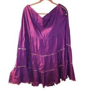 Purple sequin skirt 3X